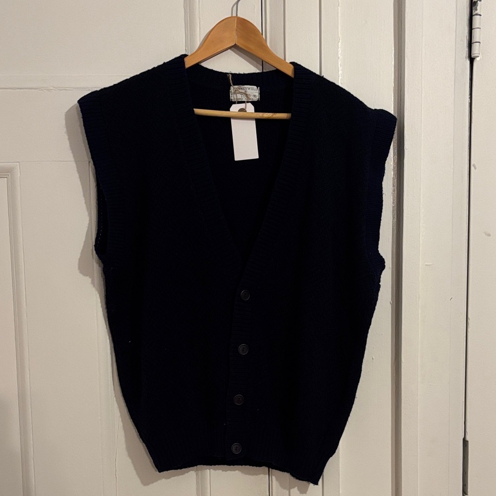 Navy knit vest